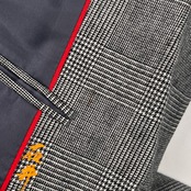 J.PRESS ジェイプレス グレンチェック ウール 段返3B テーラードジャケット 96-86-175/ブラック×ホワイト メンズ 背抜き