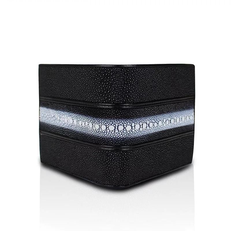 エイ革財布】ユニセックス 二つ折り財布 レザー スティングレイ【金運