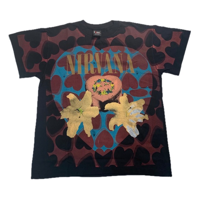 12382 ニルヴァーナ ブートT ロックTシャツ 半袖 両面プリントT L