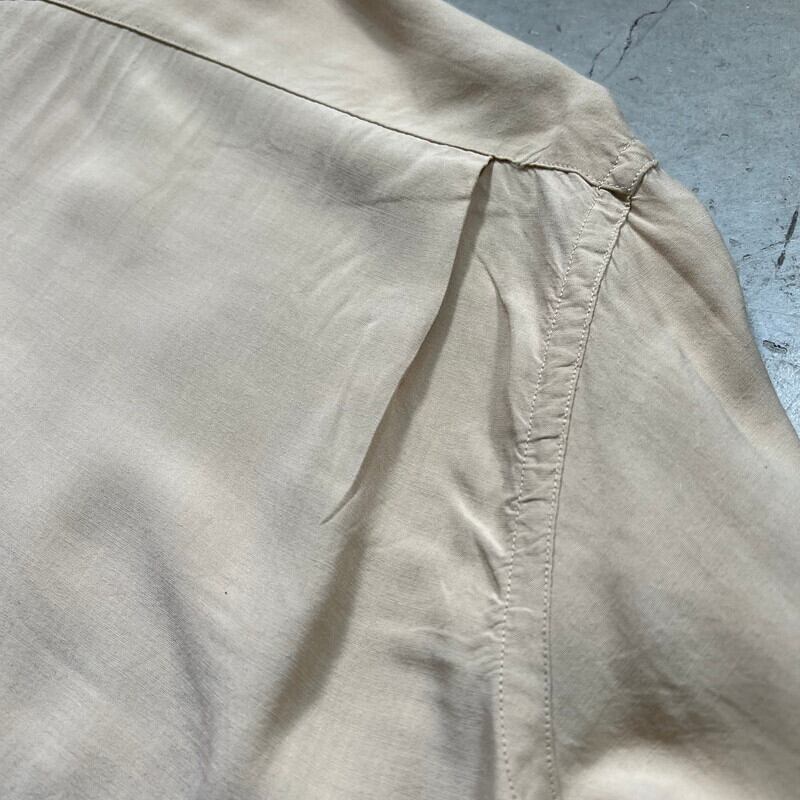 40's~ Fleetline レーヨンシャツ ロングポイント 5角形ポケット