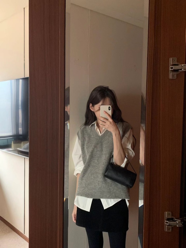 (OUNCE) carin alpaca knit vest / 2color