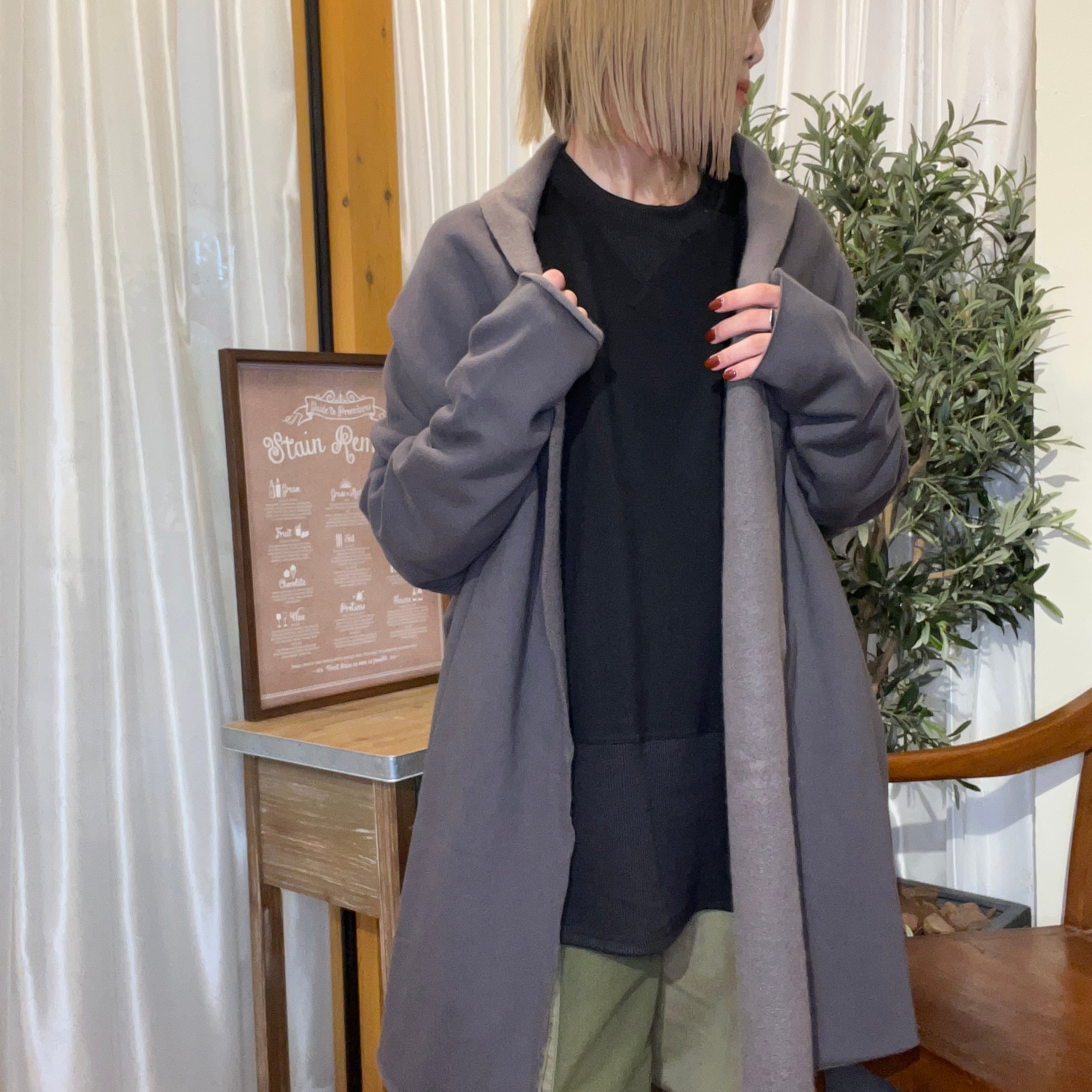 sugar Rose wool100%ロングコート