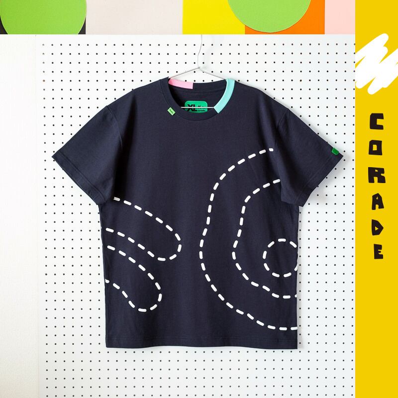 【予約販売商品】SorsorTシャツ　corade2022新作　点線ライン恐竜