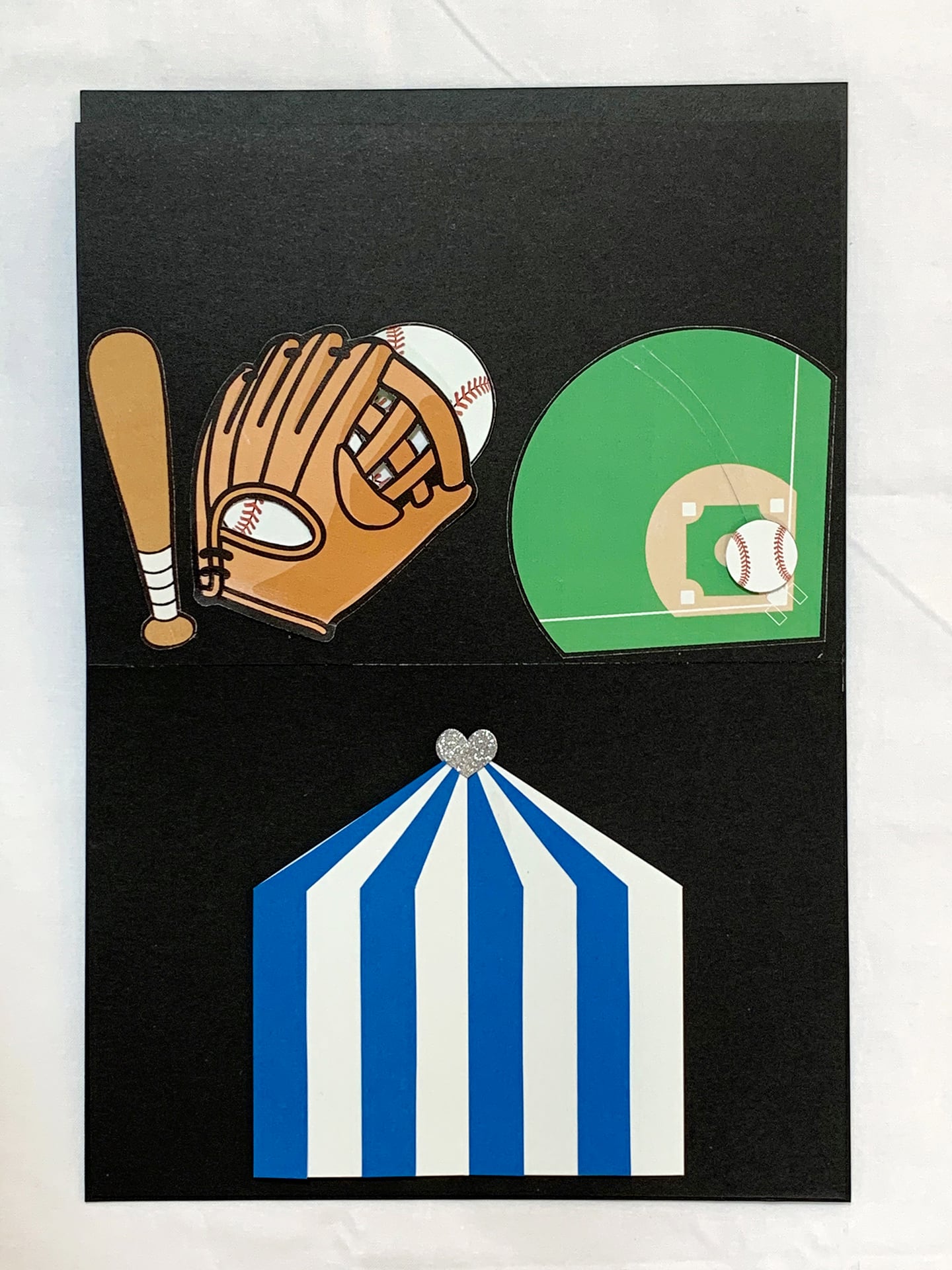 完成品】仕掛けアルバム（ブルー・野球）1点 | 青--はる