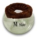【Mサイズ】ブラウン　チンチラ　デグー　砂浴び容器　飛び散り防止　ブラッシング効果  Chinchilla's glass ball for dust bath [M size] fluffy ring is [brown color] .