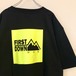 ファーストダウン バックプリント半袖Tシャツ(新品) ブラック