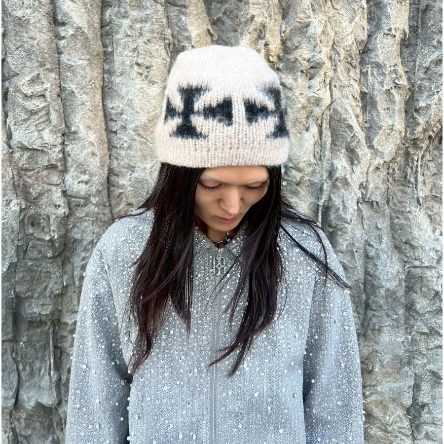 ASKYURSELF】BRUSHED CROSS BEANIE | AYIN