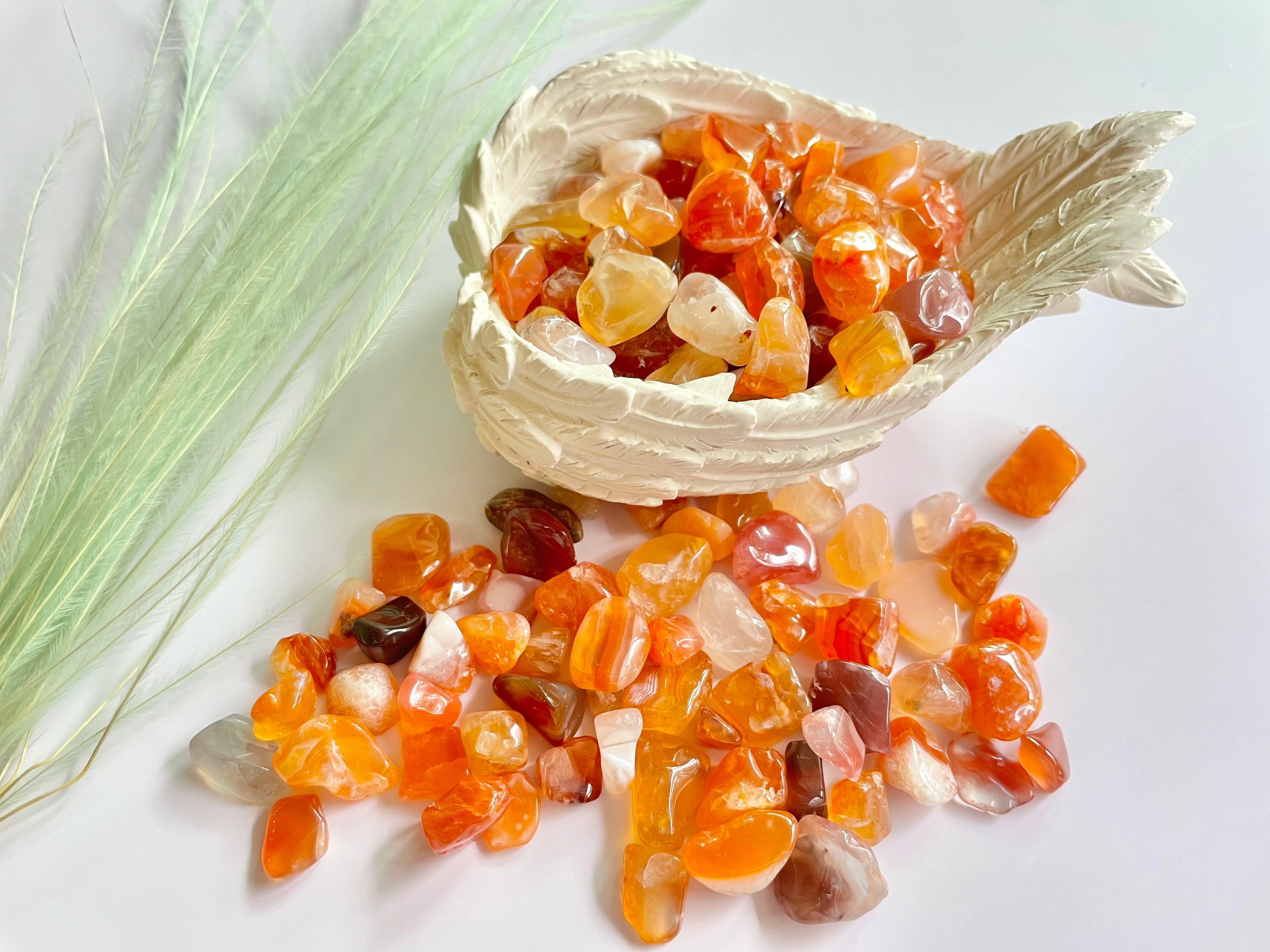 Carnelian chips /カーネリアン細石 100g