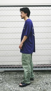 四畳半帝国半袖 Indigo / Yellow