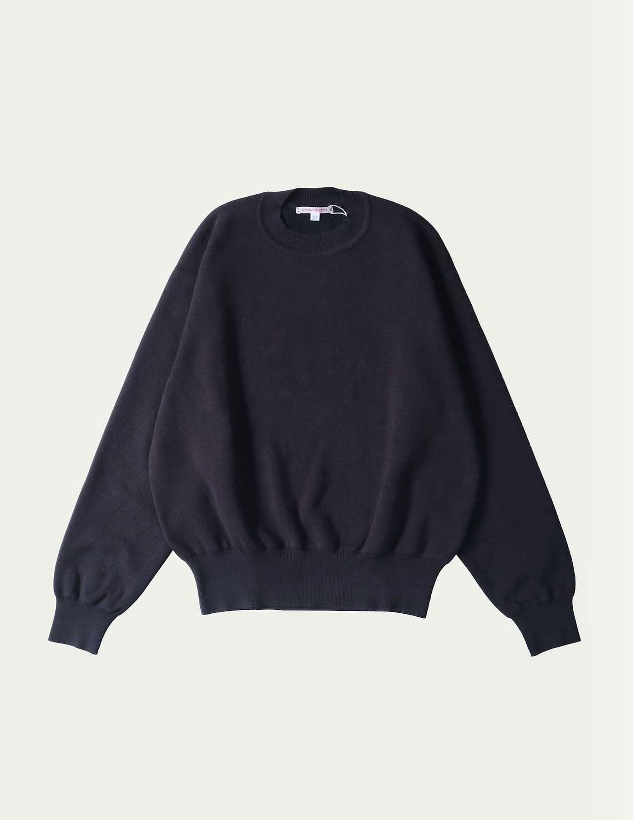 N.O.UN KNIT SAWN CREW Black