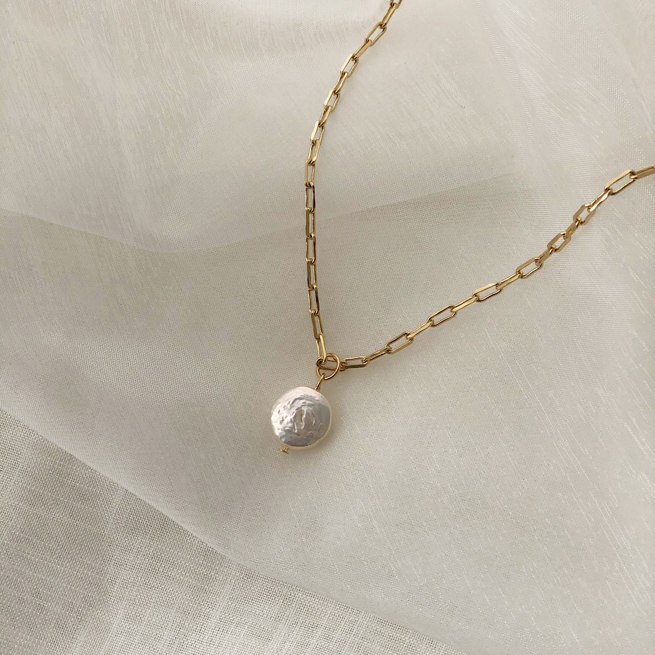 120NGD　淡水パールネックレス