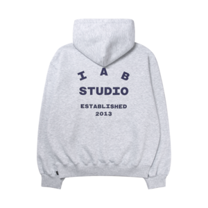 ★[RESELL][IAB Studio] IAB Studio 25 Hoodie Light Gray Navy 正規品 韓国ブランド 韓国通販 韓国代行 韓国ファッション アイエービースタジオ 日本 店舗
