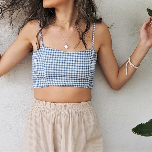 【Brandy Melville】Gauze Bustier《BLU》18383123