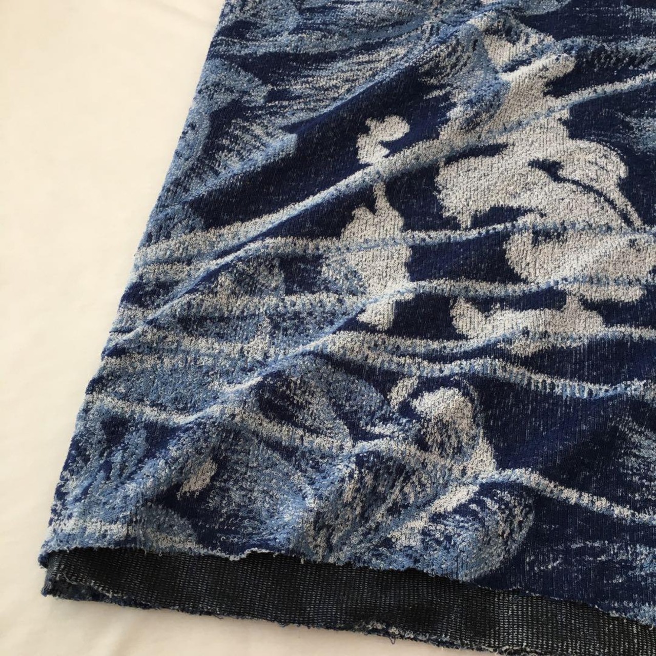 綿系パイルジャガードニット生地-180㎝-curl tricot　V5X/180H5681●