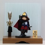 鈴甲子雄山 【壹三 もののふ童 一番星 織田信長】 ｜ウォールナットアクリルケース｜南蛮甲冑｜コンパクト thumbnail 1