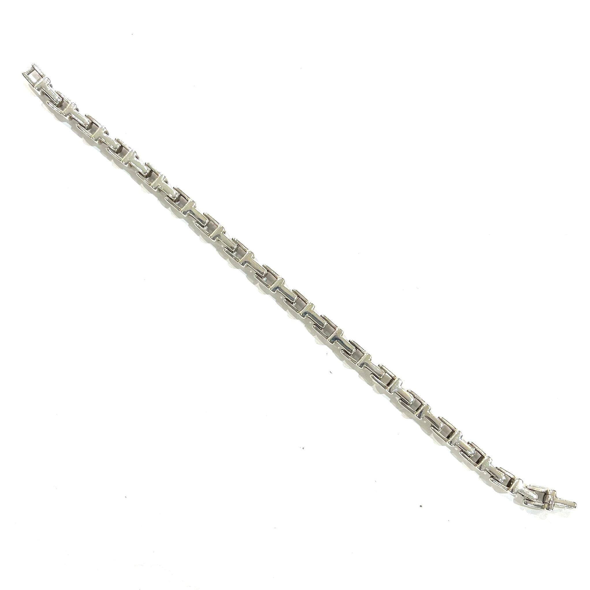 激レア【TIFFANY&CO. 】2318 Tモチーフ リンクシルバーブレスレット