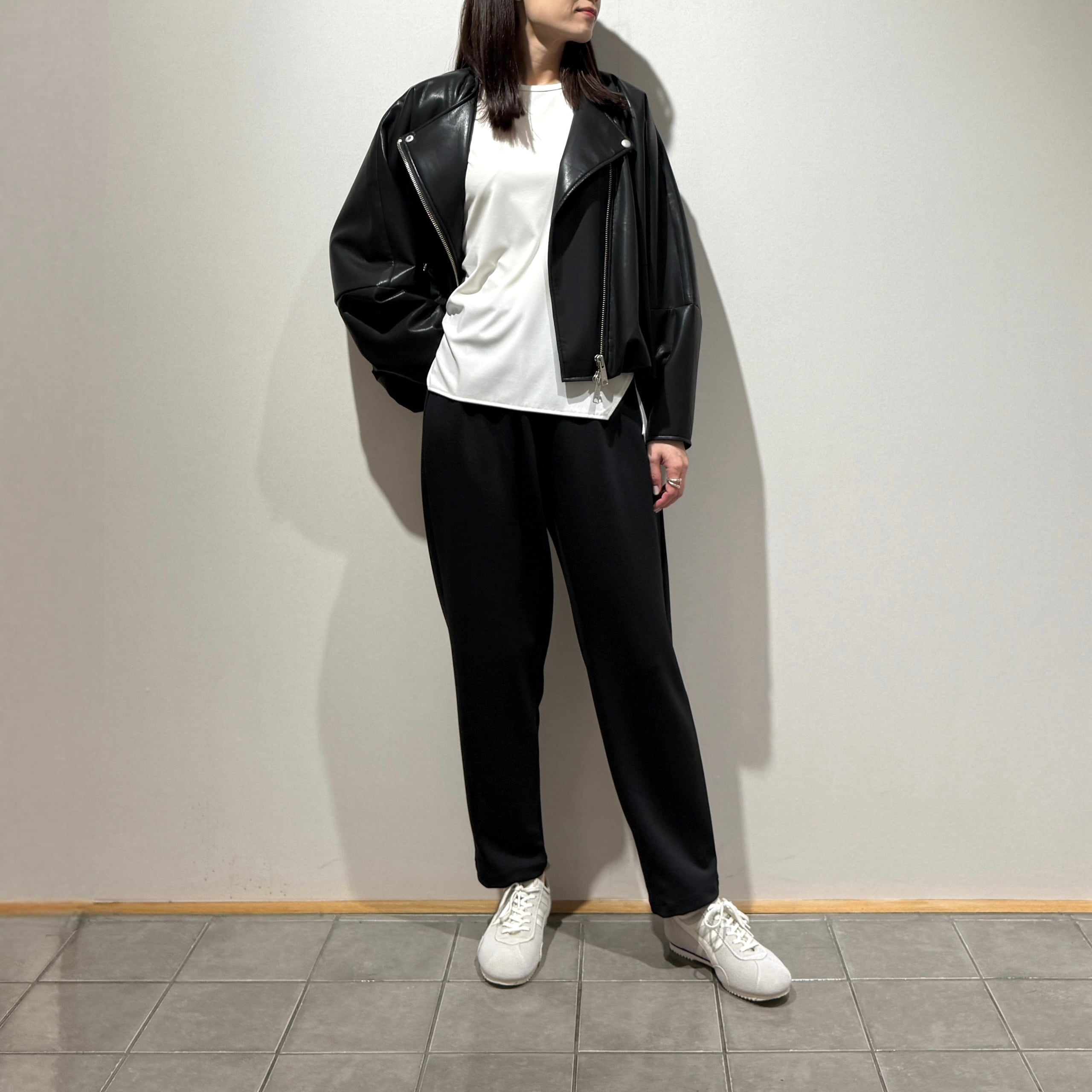 限定店舗】ノーカラーライダースジャケット | トワミーオンラインショップ