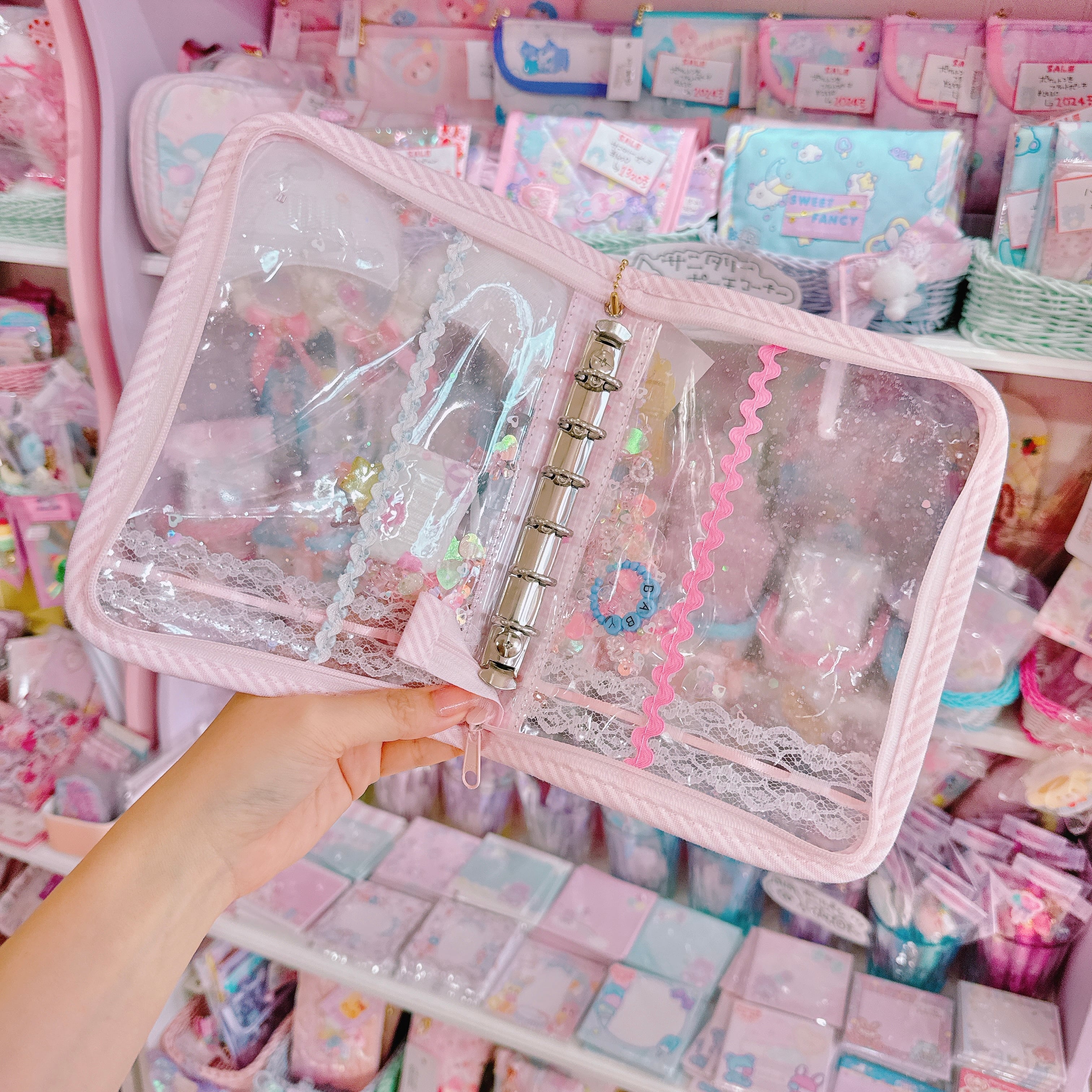 【K2】81-11ねこ耳A7シール帳（６穴）