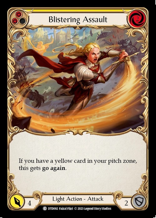 DTD092【EN】『RF』【Light】Blistering Assault (Yellow) 画像
