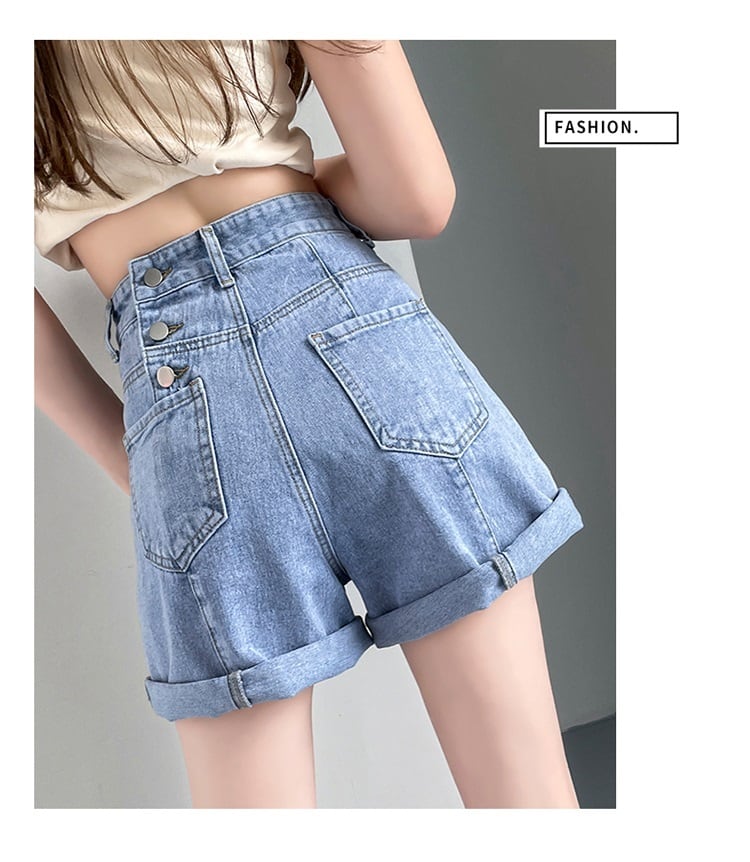 デニムショートパンツ レディース デニム ショート パンツ ボトムス ハイウエスト 脚長 美脚 カジュアル アメカジ ストリート系 10代 20代 30代 女性 春 夏 ママ デート お出かけ 女子 可愛い ブルー 2XL 大人 コーデ コーディネート 韓国 ファッション オルチャン お取り寄せ ネクスト ショートパンツ ブルー 104cm