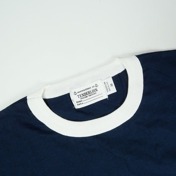 Size【M】 TENDERLOIN テンダーロイン TRIM TEE NAVY リンガーTシャツ