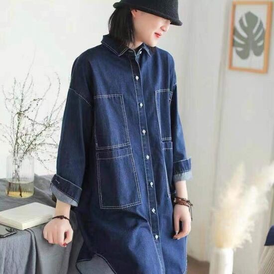 スリットデニムロングカーディガン