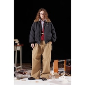 【暖かさUP】ストリート ラペル ムートンコート 中綿ジャケット T1973