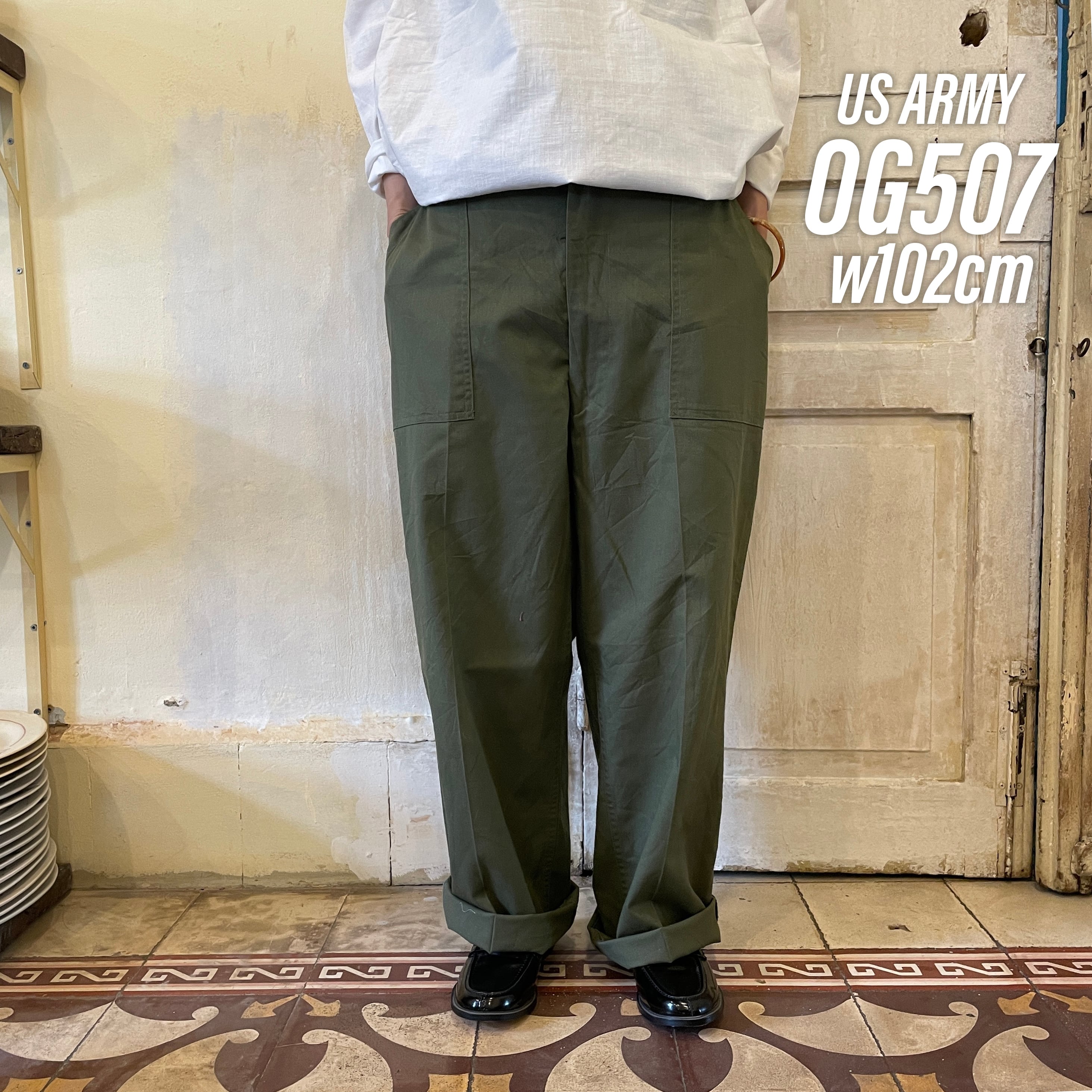 80's US ARMY OG 507 ベイカーパンツ W28 L33