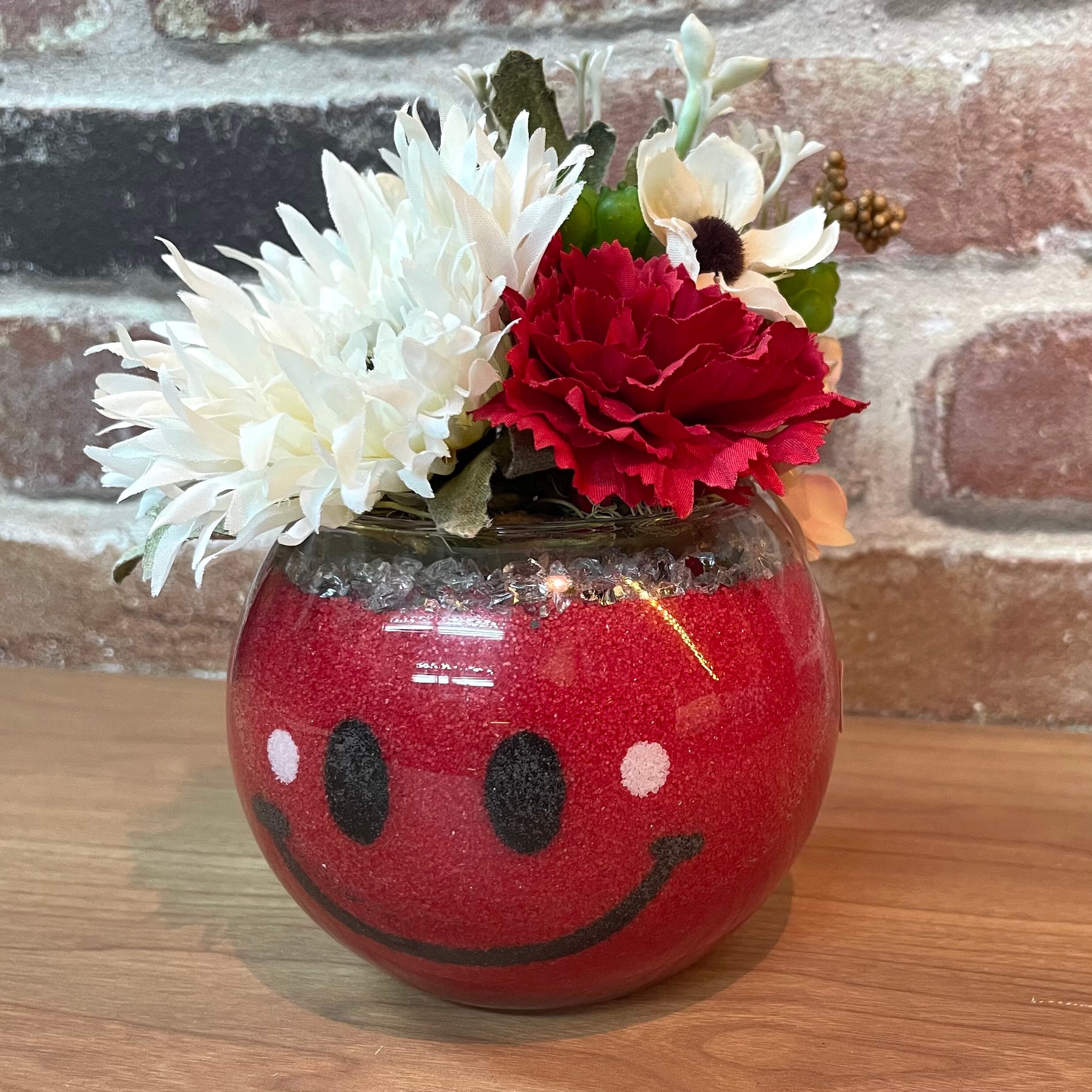 カラーサンド スマイル ニコちゃん レッド 赤 サンドアート レギュラー