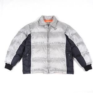 adidas silver down puffer jacket L /アディダス ダウンジャケット シルバー 90s y2k