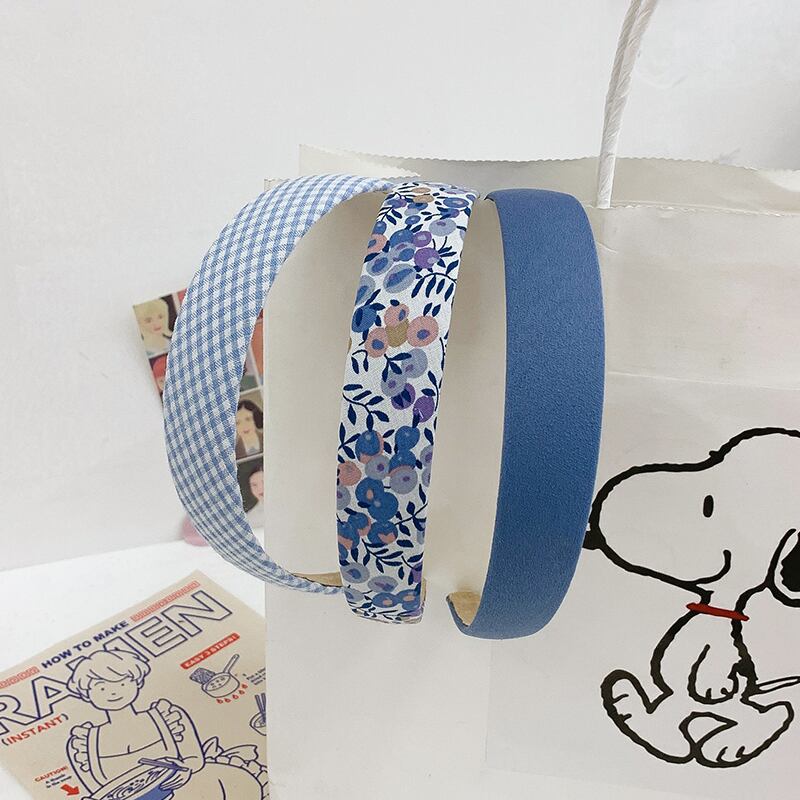 スタンダードフローラル格子柄アクセサリー レトロ ヘアバンド ヘアアクセサリー 花柄 ブラック・アイド・ピーズ18160919051