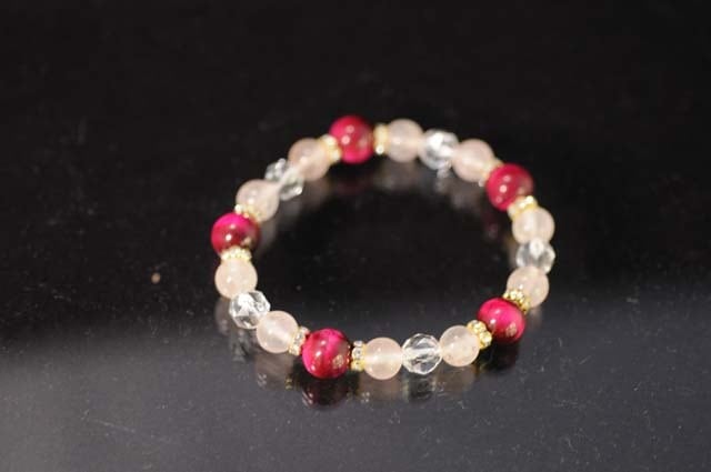 ピンクタイガーアイ・ローズクォーツ・スターカットクォーツ