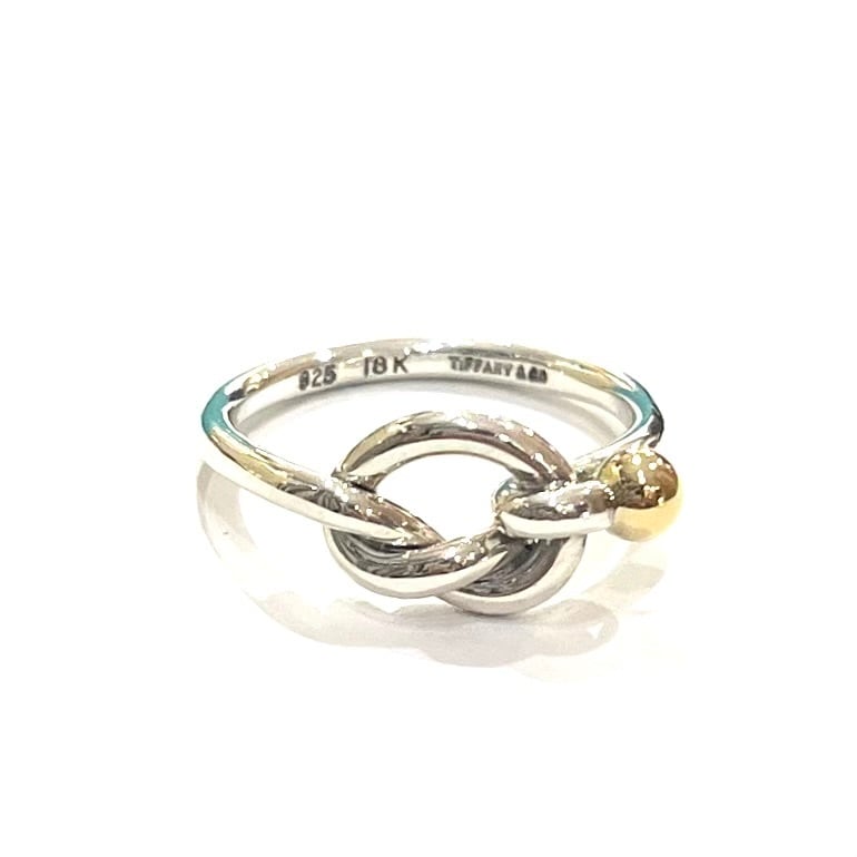 希少サイズ 2116 【 TIFFANY&CO. 】TIFFANY &CO silver925.K18 14号