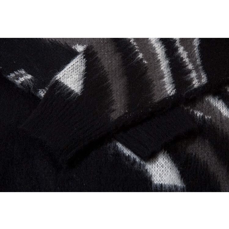 ★COLOR BLOCK ROUND NECK SWEATER　　　A0823