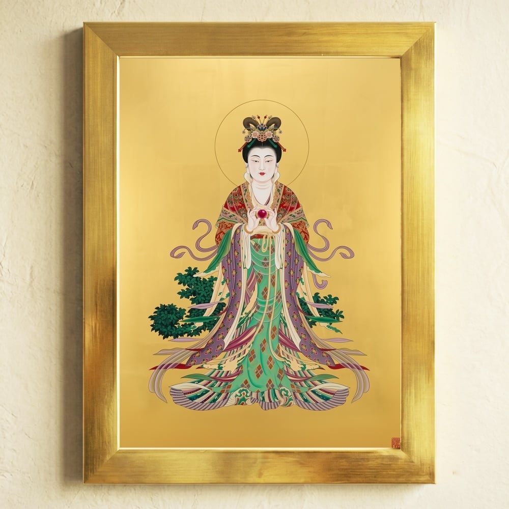 A3額付き】金龍とフトマニ図のエネルギーアート｜運気上昇・浄化・開運