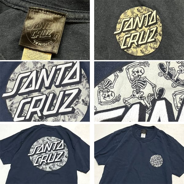 1点物◇サンタクルーズSanta Cruz紺バックプリントTシャツ古着