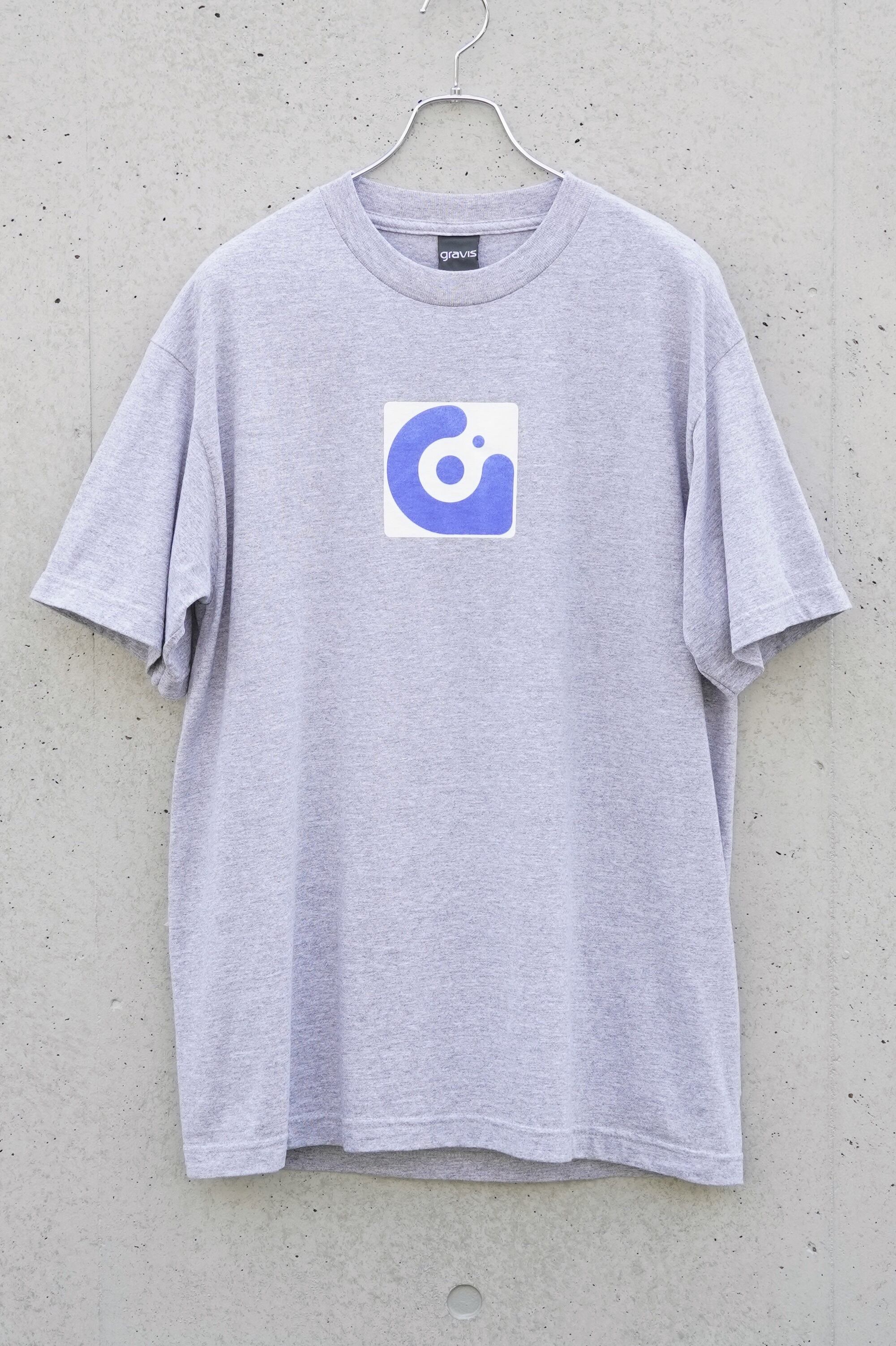 gravis 90s–00s Early Symbol Logo T-Shirt / Made in USA / Heather Gray / L