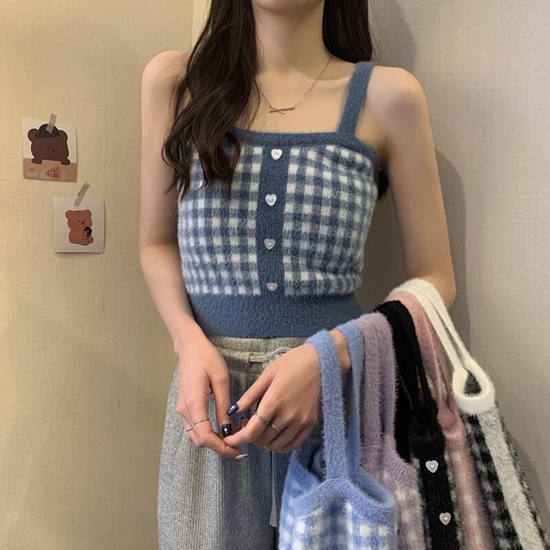 格子柄ニットスプリングオータムレッドトップス 春物 秋物 スーパーモール93596403276