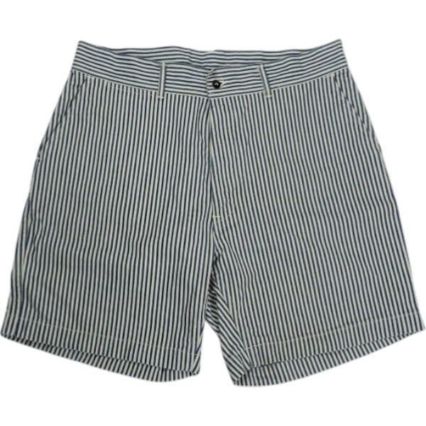 atlast butcher products ヒッコリーショーツ34 メンズ atlast butcher products ショーツ34ヒッコリーカラー
