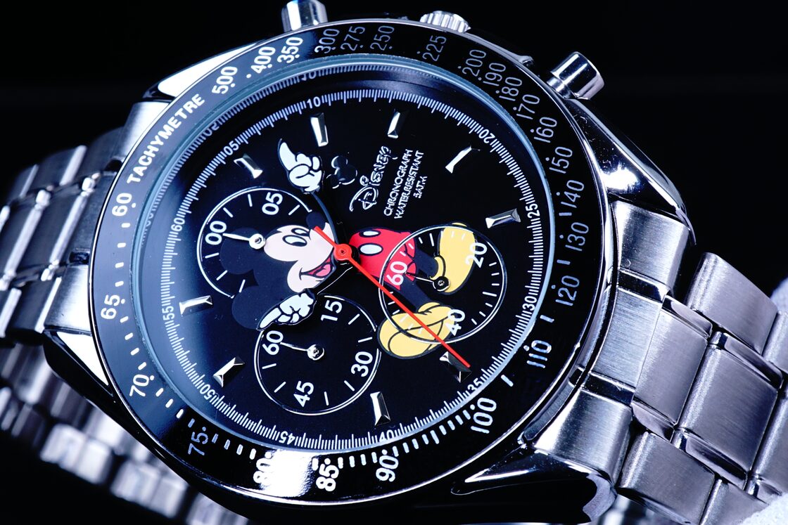 Disney限定/MICKEYミッキーマウス腕時計/スピードマスタークロノグラフ  