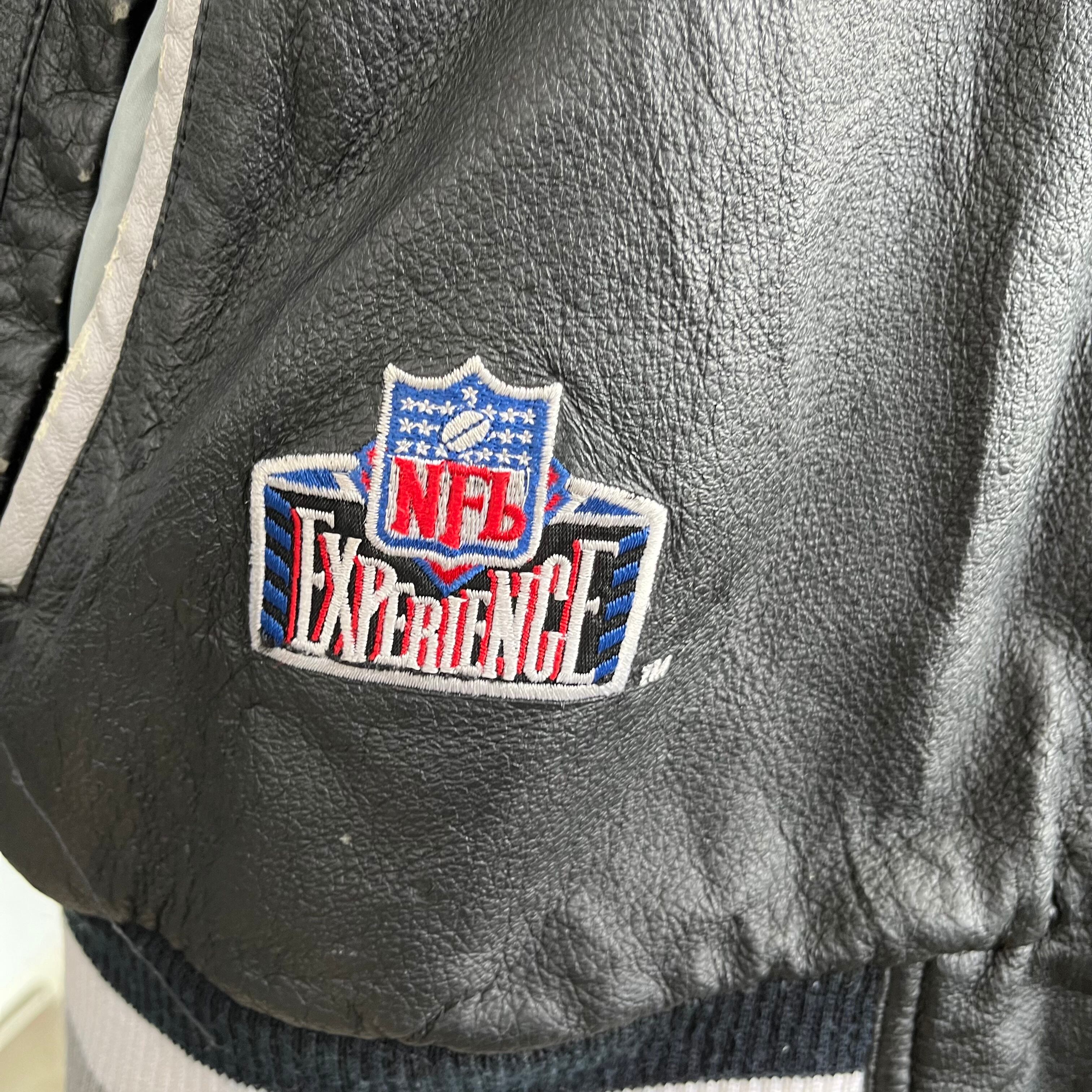 90s NFL オークランドレイダース レザージャケット チームスタジャン