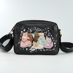 【3月上旬にお届け】刺繍ショルダーバッグ Sewing Sisters Cats(Black)