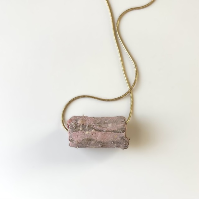 ＃25053 ネックレス／地層のパーティ　Necklace／A Party of Clay Strata