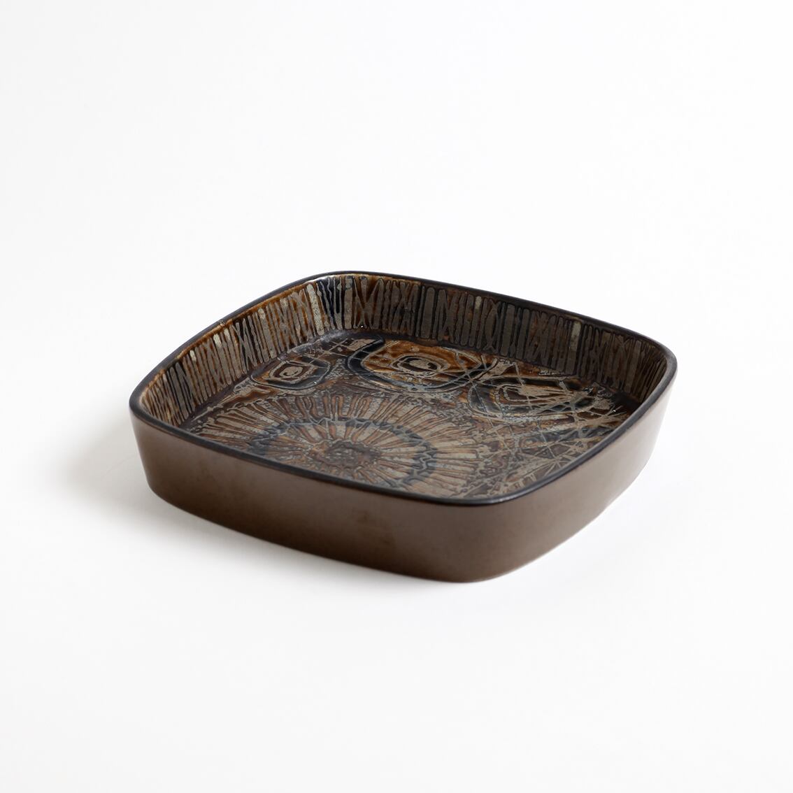 訳あり＞ビンテージ・ロイヤルコペンハーゲン・Baca・ バッカ・四角皿