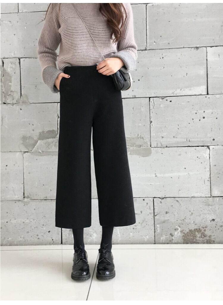 ガウチョパンツ ニット タートルネックのセットアップ cnalb10115 即納 現品限り】セットアップ ガウチョパンツ ニット タートルネック
