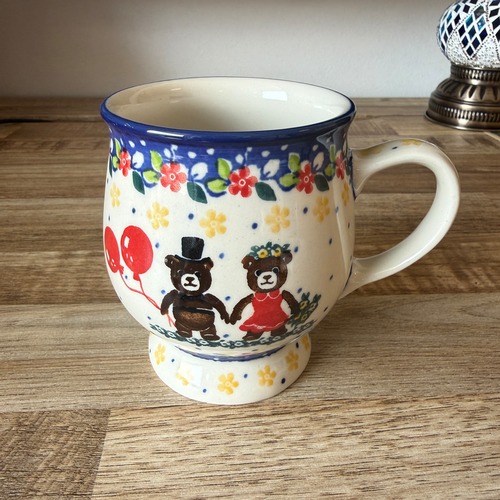 足つきマグカップ250ml（ペアくま）