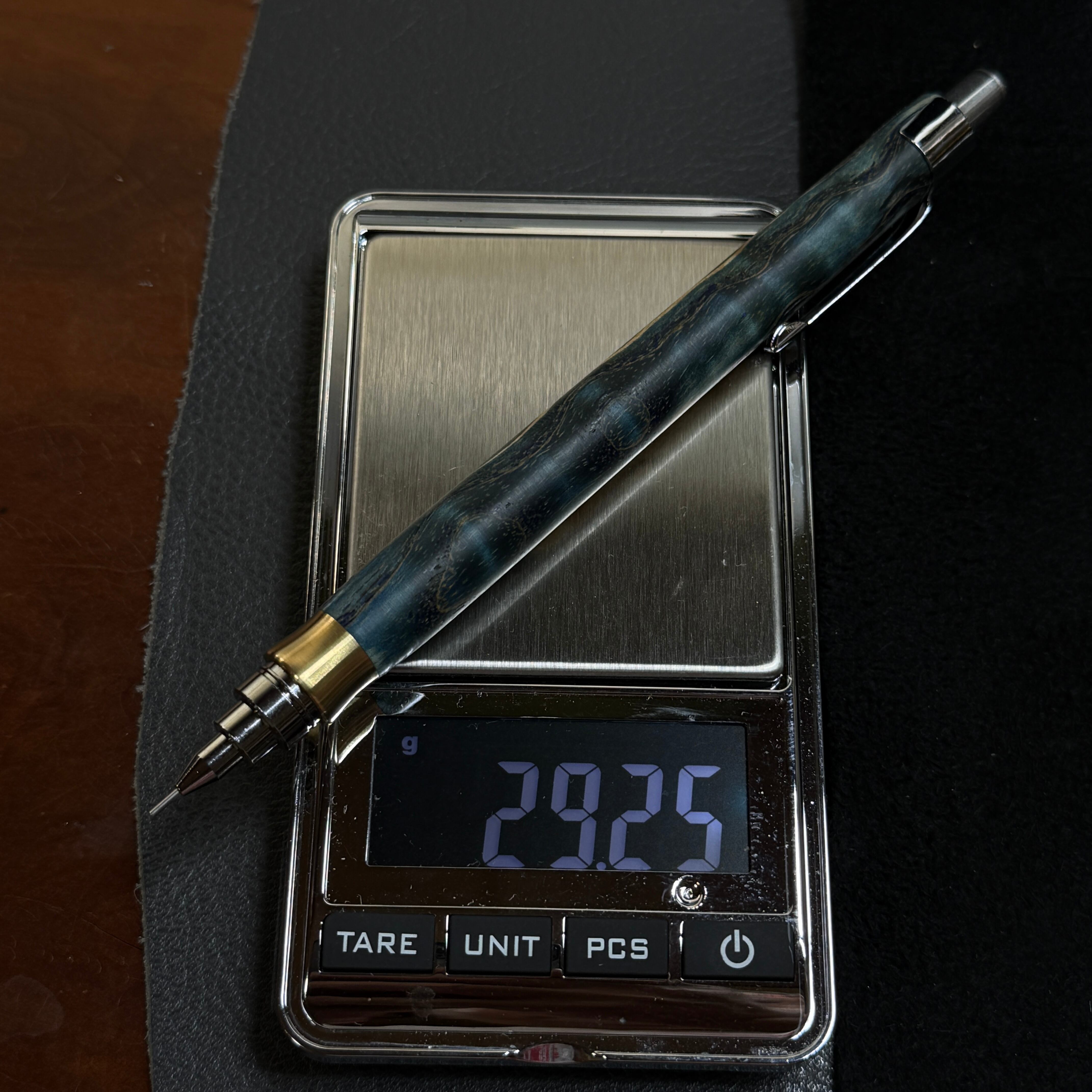 791タモ波杢スタビ木製シャーペン 超低重心R 真鍮 | handwood