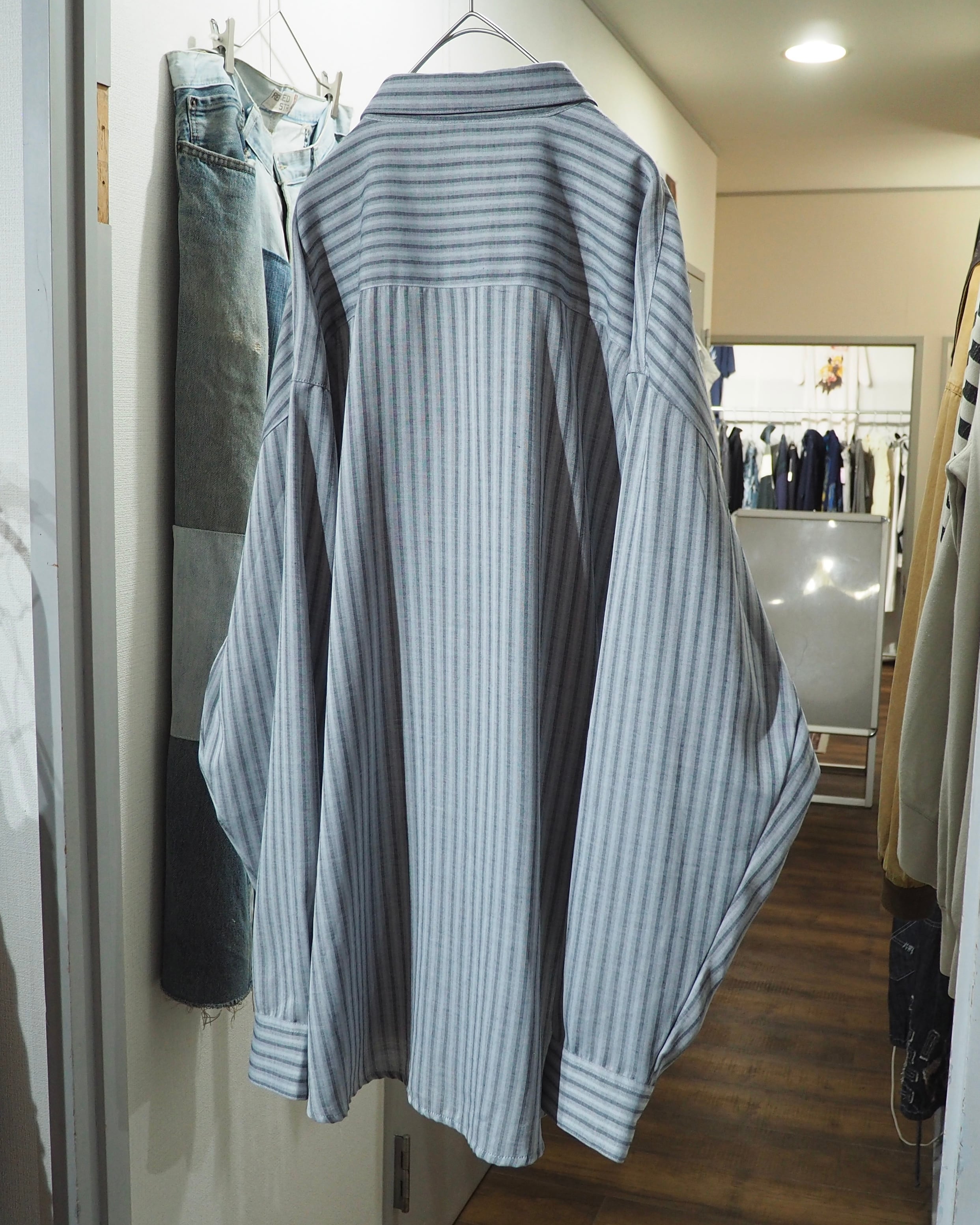 1990s " Pavo by Lastrade " Deformation Collar Design Vintage Drape Loose Shirt