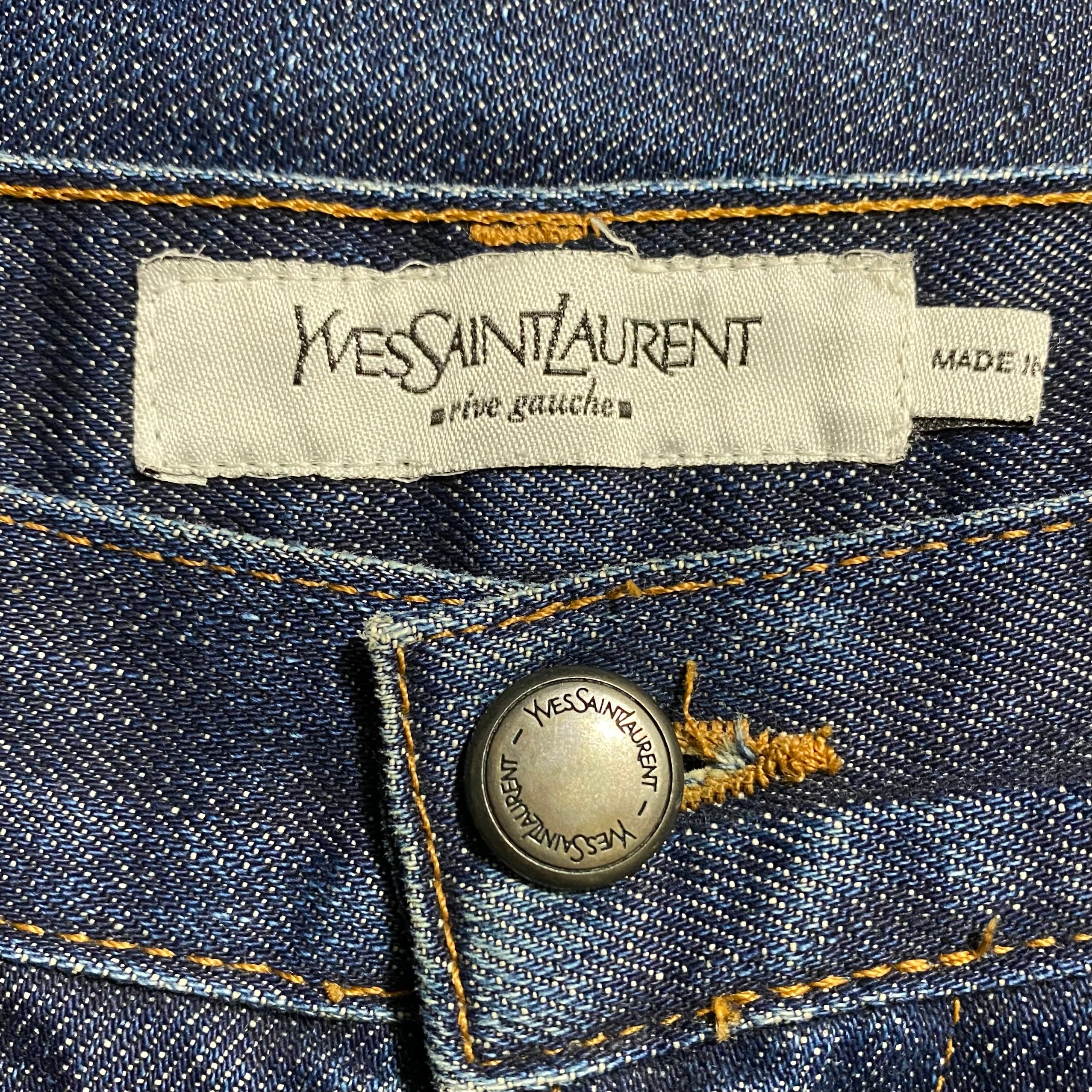 YVES SAINT LAURENT RIVE GAUCHE denim pants “YSL” | NOIR ONLINE