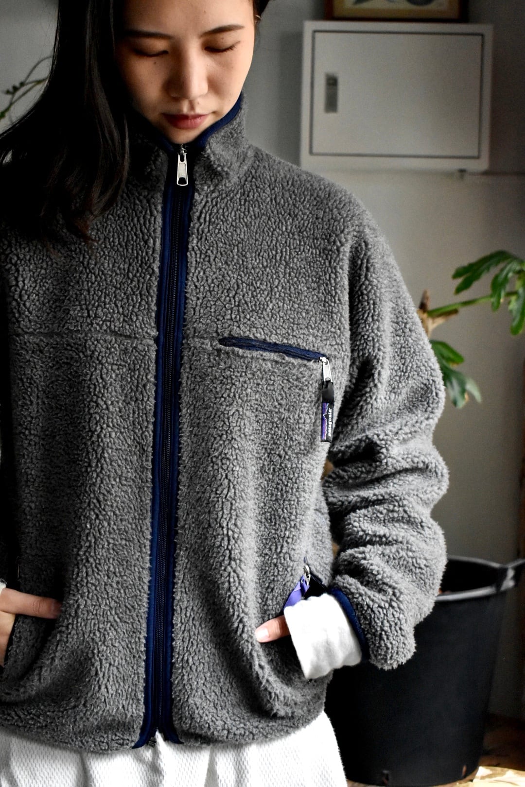 90's “old patagonia“ baby retro cardigan “gray“ size S | KEY WEB STORE
